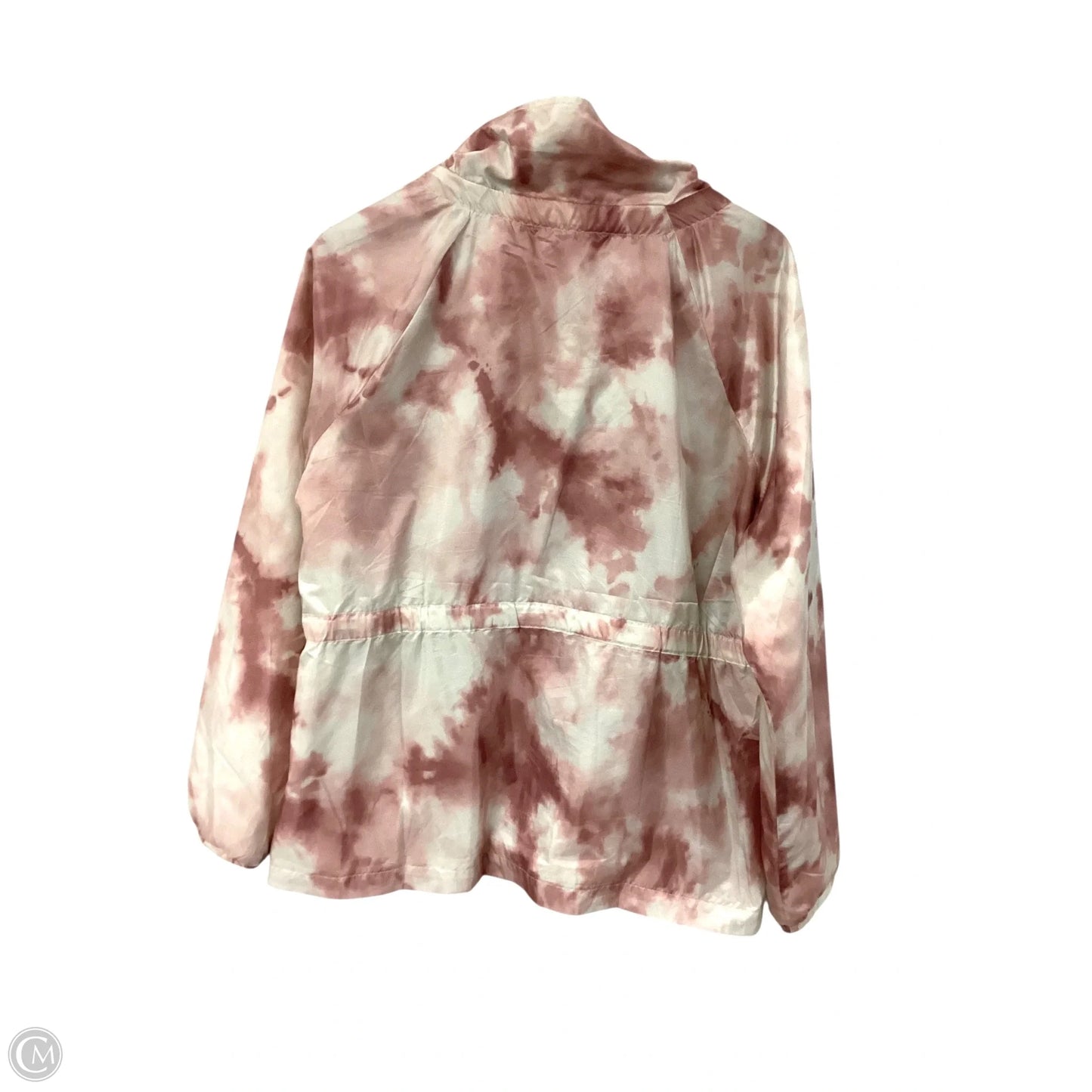 Jacket Windbreaker By Maurices In Cream & Pink, Size: L