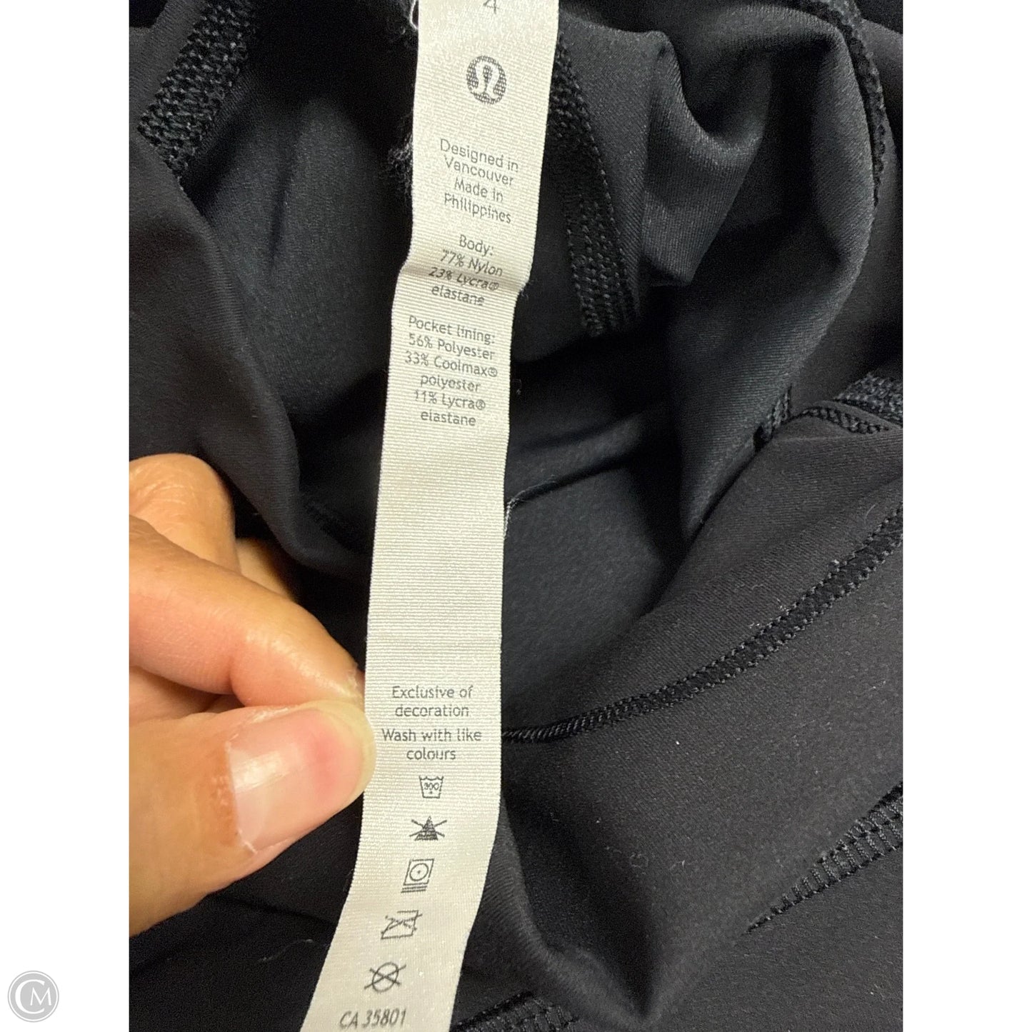 Athletic Leggings By Lululemon In Black, Size: 4