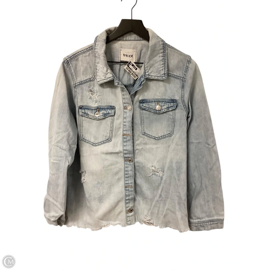 Jacket Denim By Clothes Mentor In Blue Denim, Size: L
