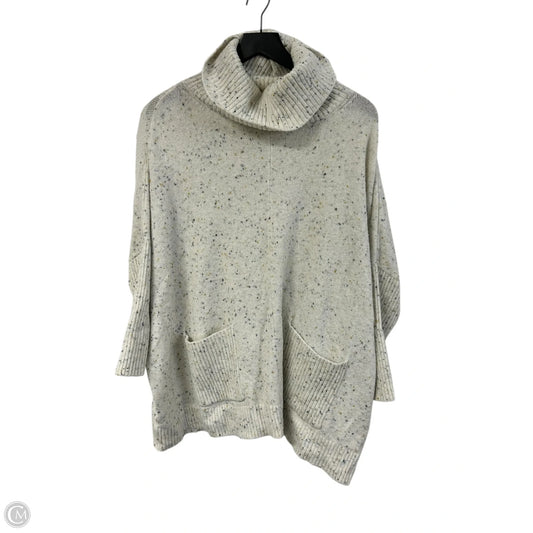 Sweater By Loft In Blue & Cream, Size: M