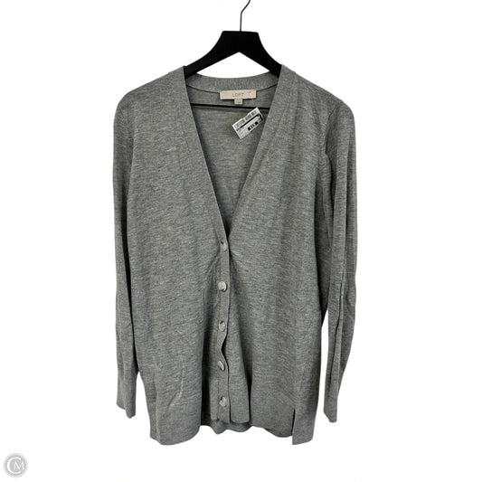 Cardigan By Loft In Grey, Size: L