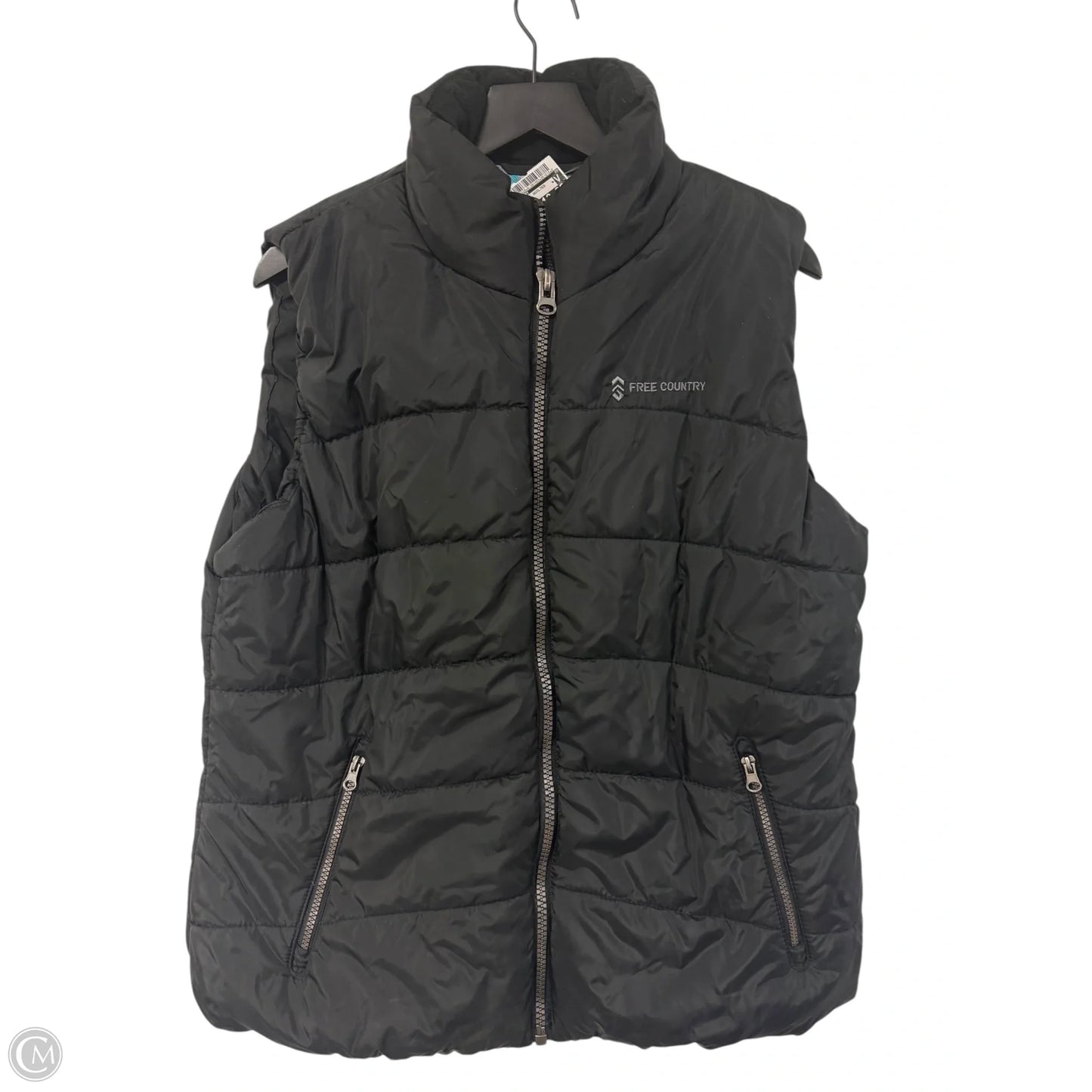 Vest Puffer & Quilted By Free Country In Black, Size: L