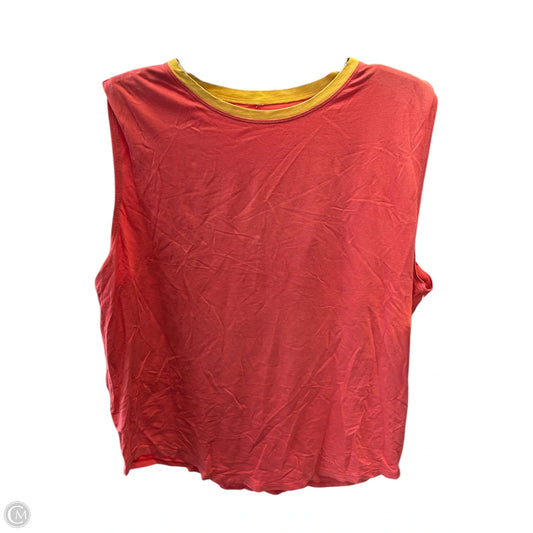 Athletic Tank Top By Lululemon In Orange & Yellow, Size: 12