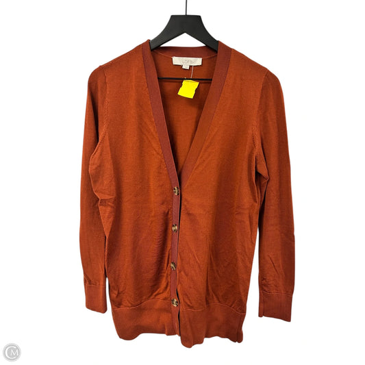 Cardigan By Loft In Orange, Size: L