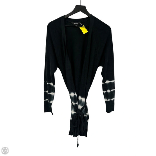 Sweater Cardigan By Simply Vera In Black & White, Size: Xl