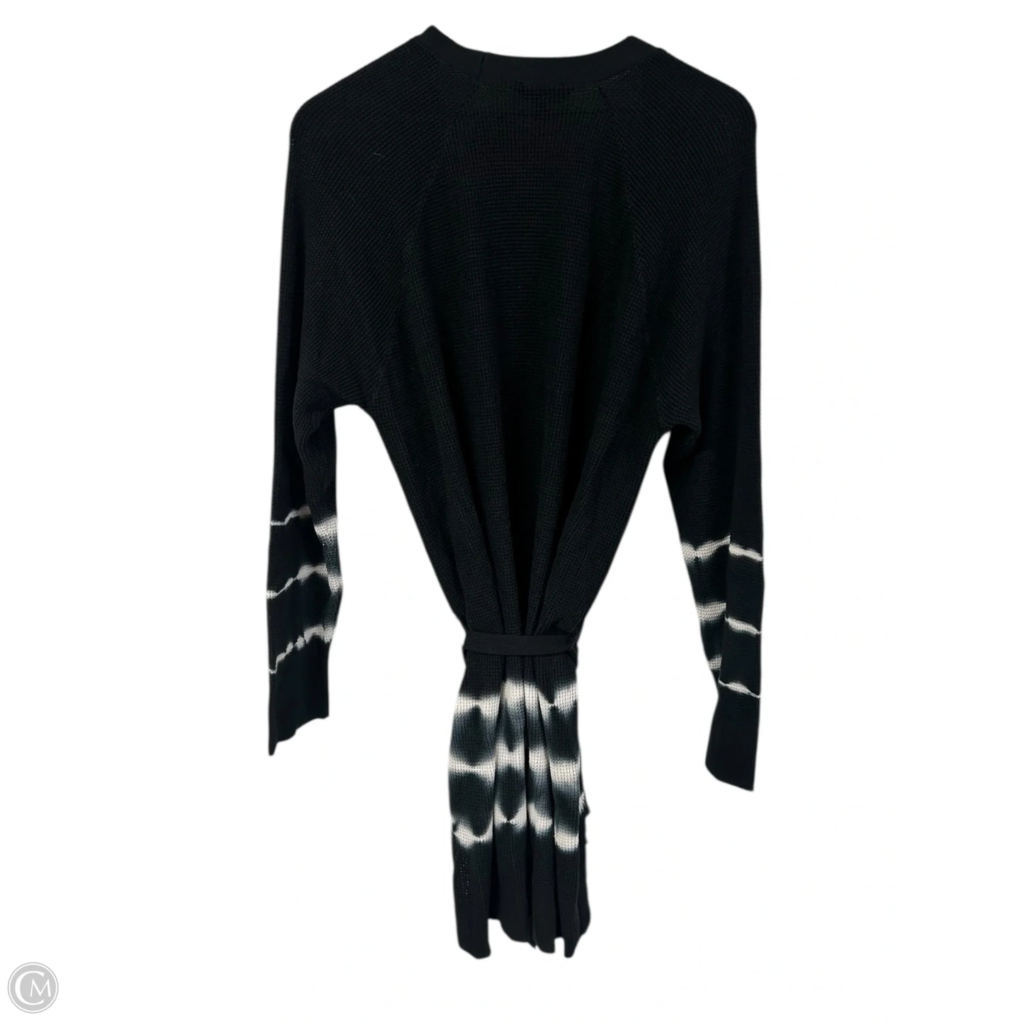 Sweater Cardigan By Simply Vera In Black & White, Size: Xl