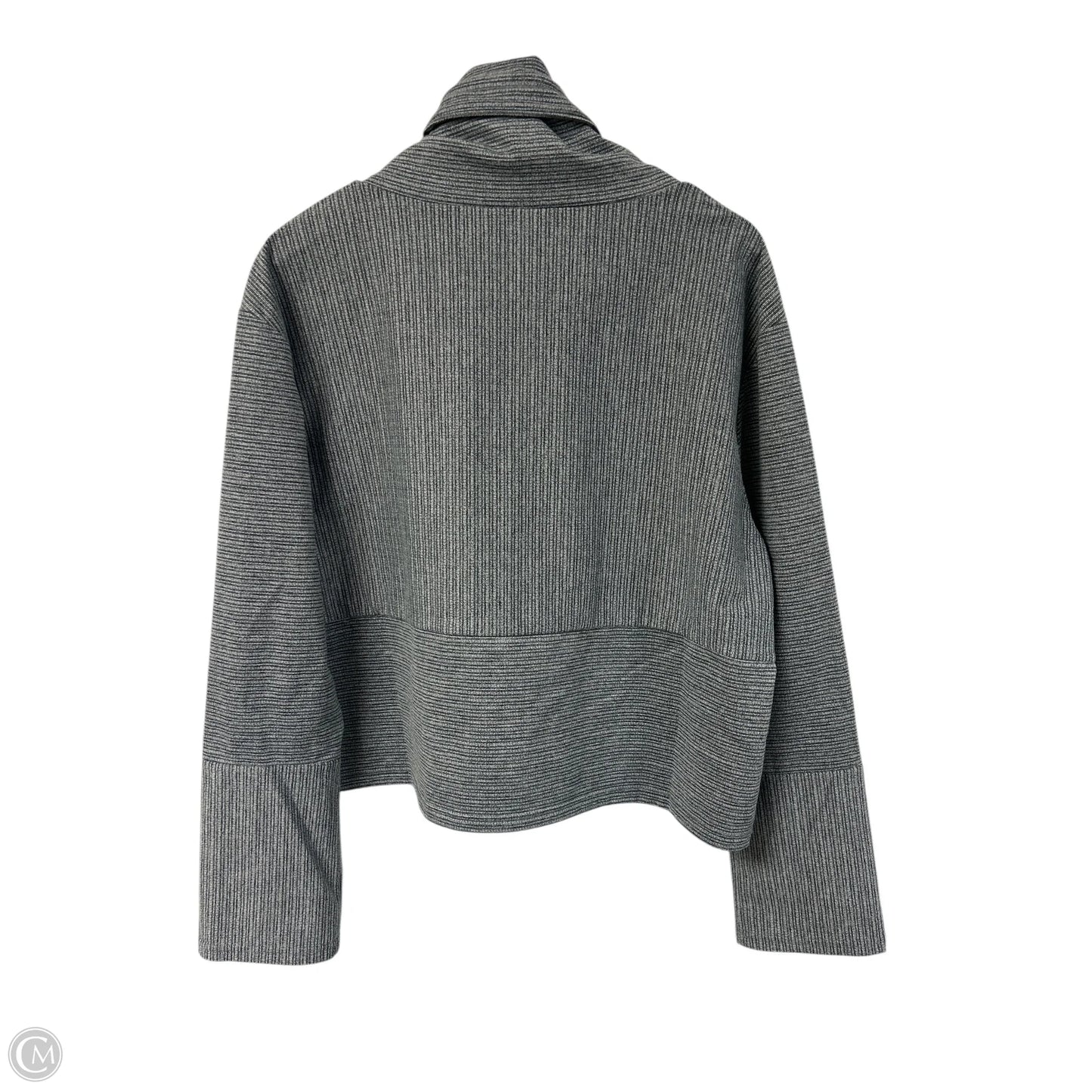 Sweatshirt Crewneck By Senita In Grey & White, Size: M
