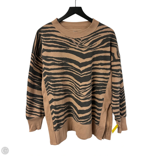 Sweatshirt Crewneck By Aerie In Black & Brown, Size: S