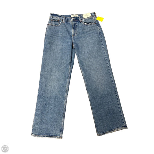 Jeans Wide Leg By Abercrombie And Fitch In Blue Denim, Size: 4