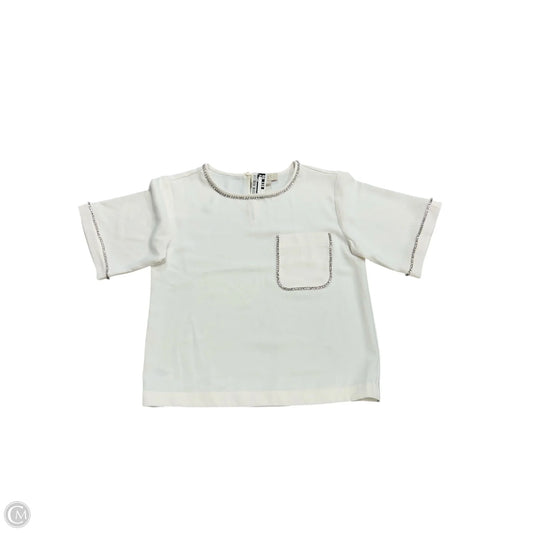 Top Short Sleeve By Loft In Ivory, Size: Xs
