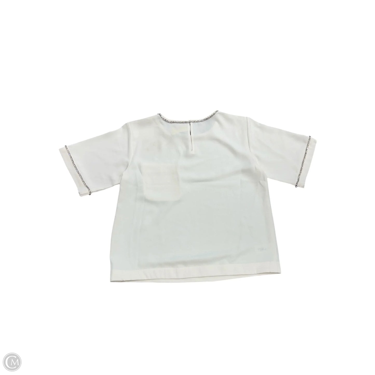 Top Short Sleeve By Loft In Ivory, Size: Xs