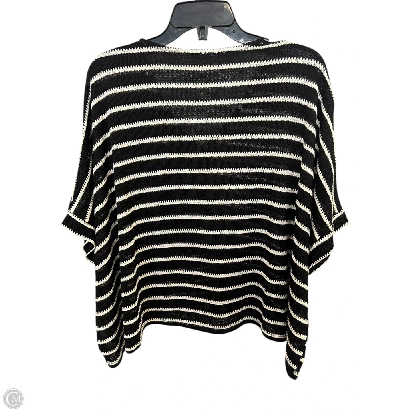 Top Short Sleeve By Sadie & Sage In Black & White, Size: Xs
