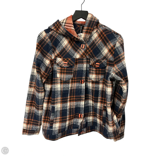 Jacket Shirt By Ethyl In Plaid Pattern, Size: M