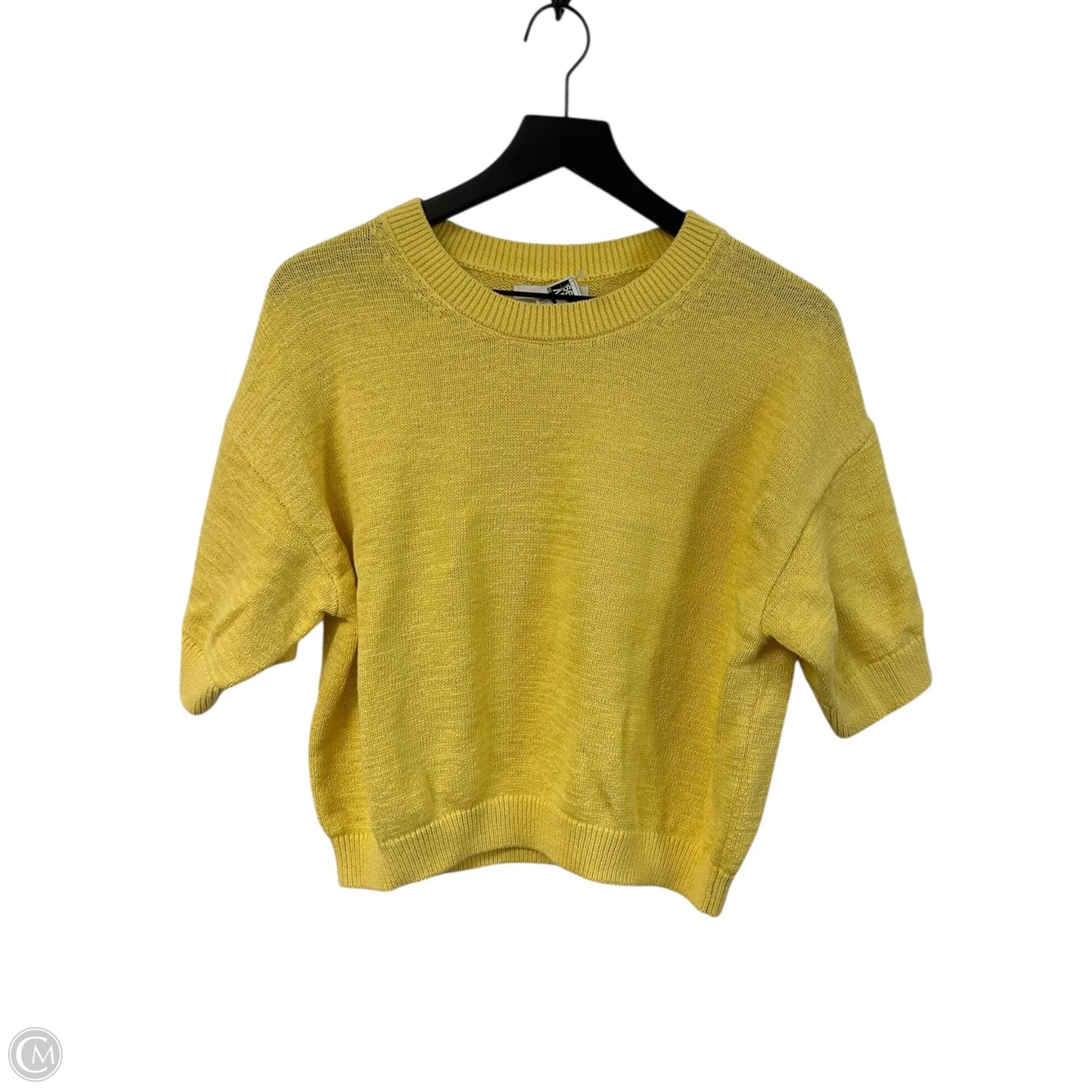 Sweater Short Sleeve By Banana Republic In Yellow, Size: L