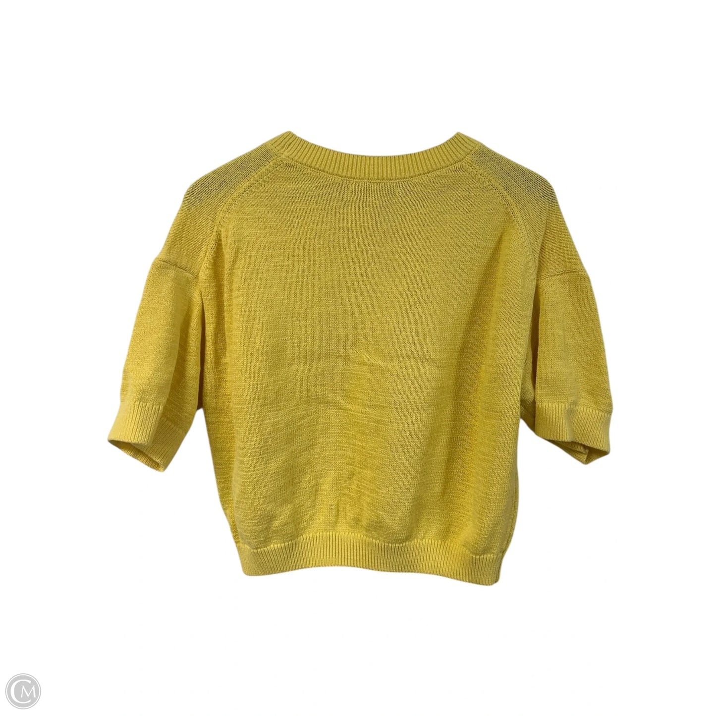 Sweater Short Sleeve By Banana Republic In Yellow, Size: L