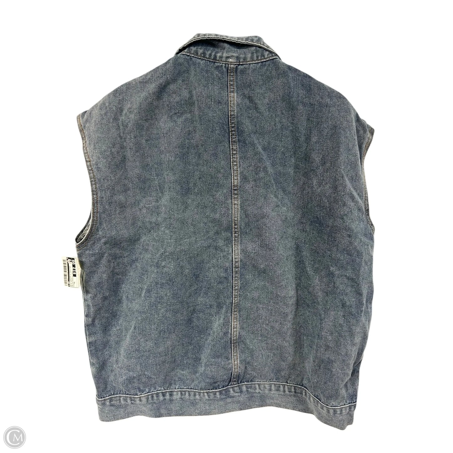 Vest Puffer & Quilted By Cmf In Blue Denim, Size: Xl