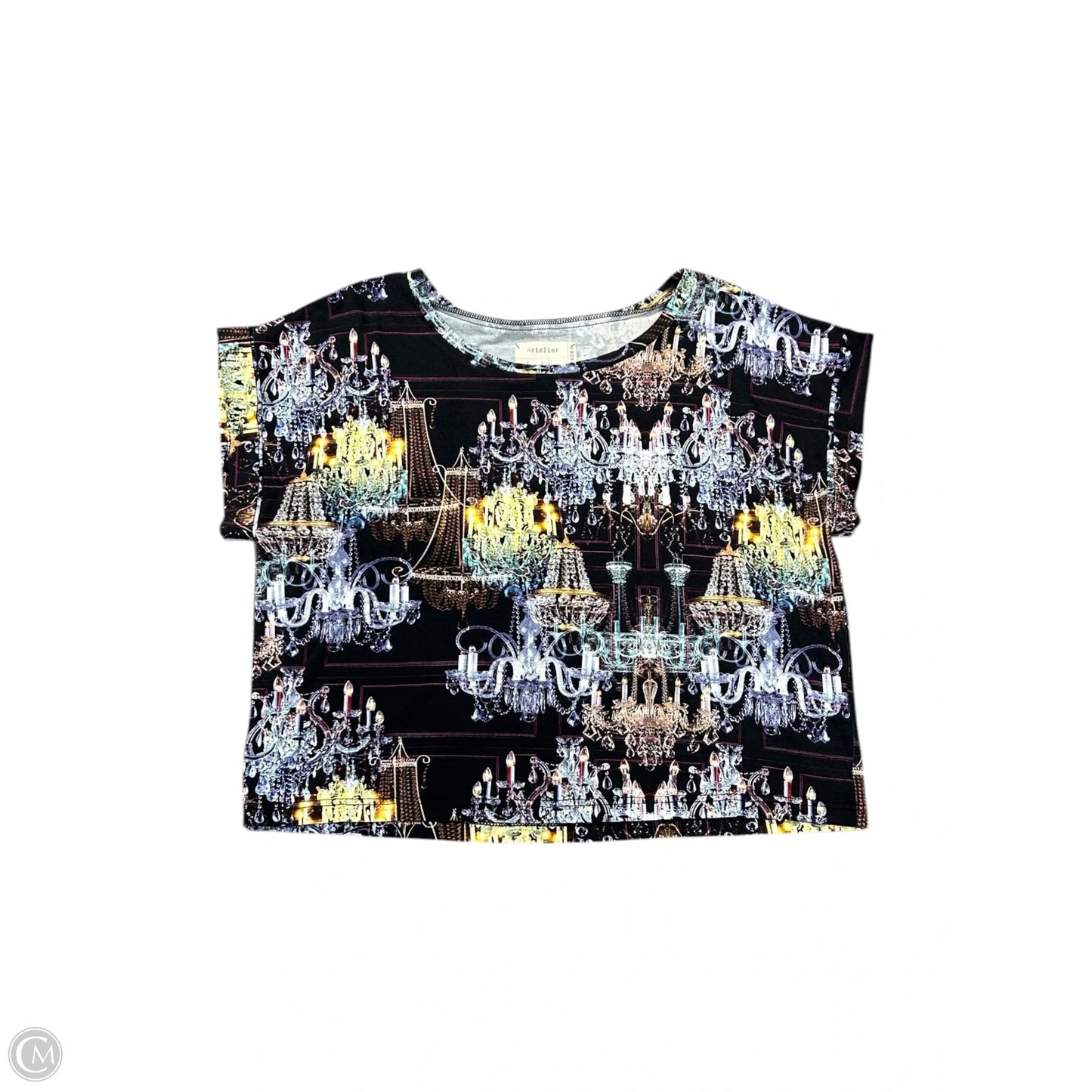 Top Short Sleeve By Nicole Miller In Multi-colored, Size: S