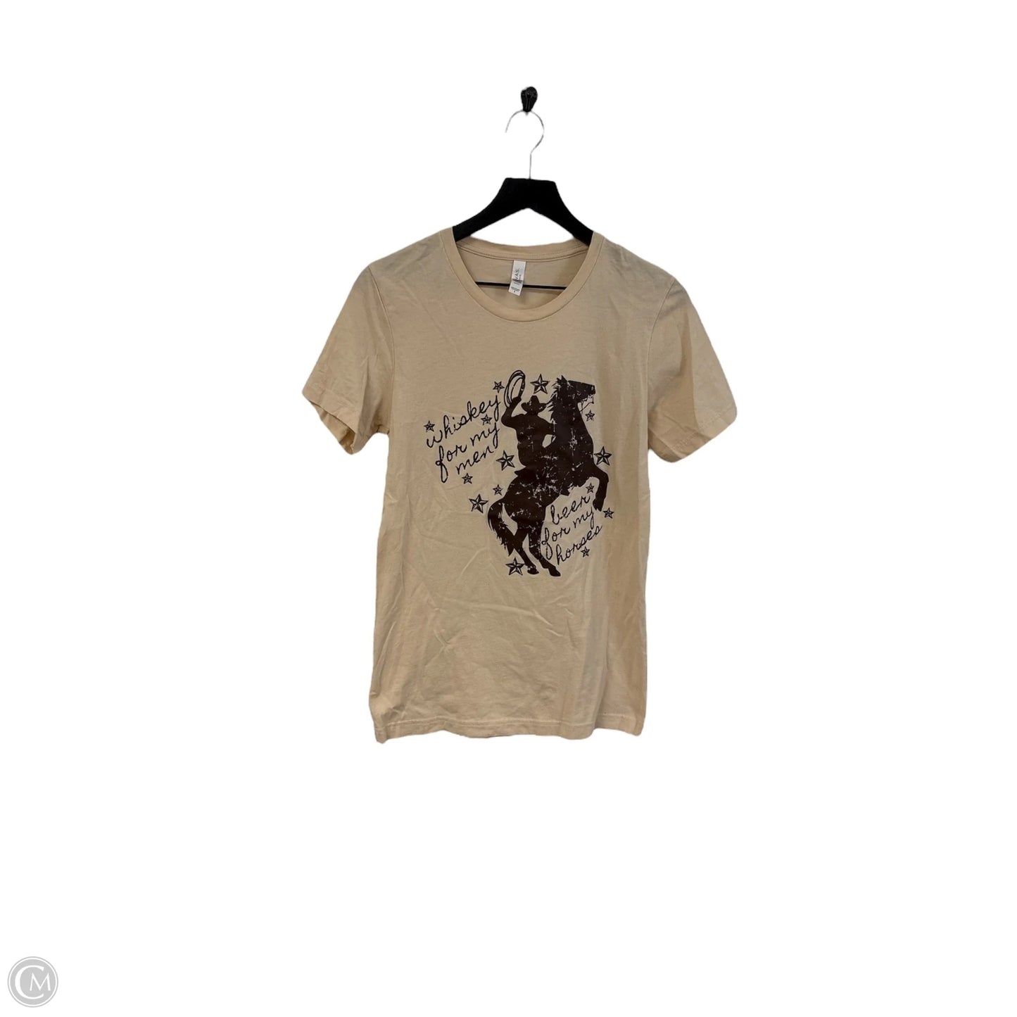 Top Short Sleeve Basic By Bella + Canvas In Cream, Size: S