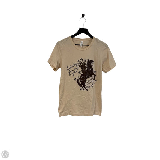 Top Short Sleeve Basic By Bella + Canvas In Cream, Size: S