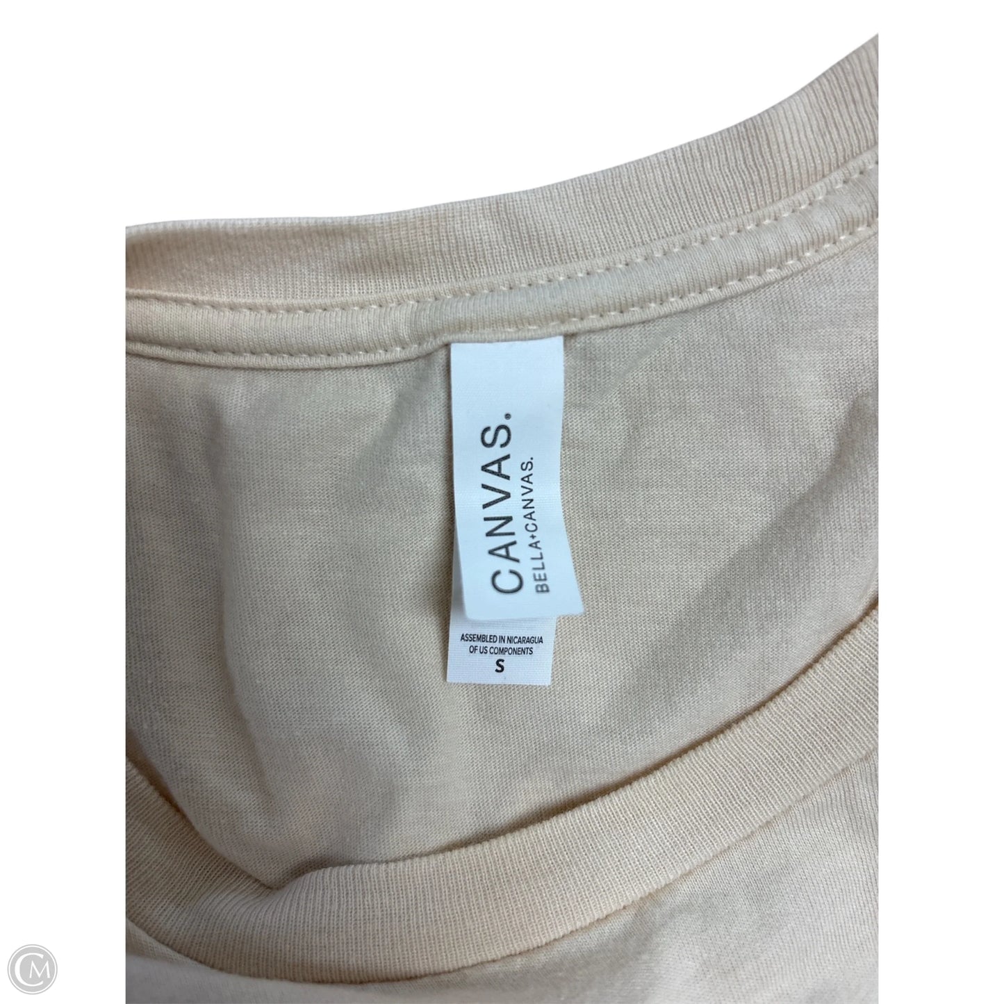 Top Short Sleeve Basic By Bella + Canvas In Cream, Size: S