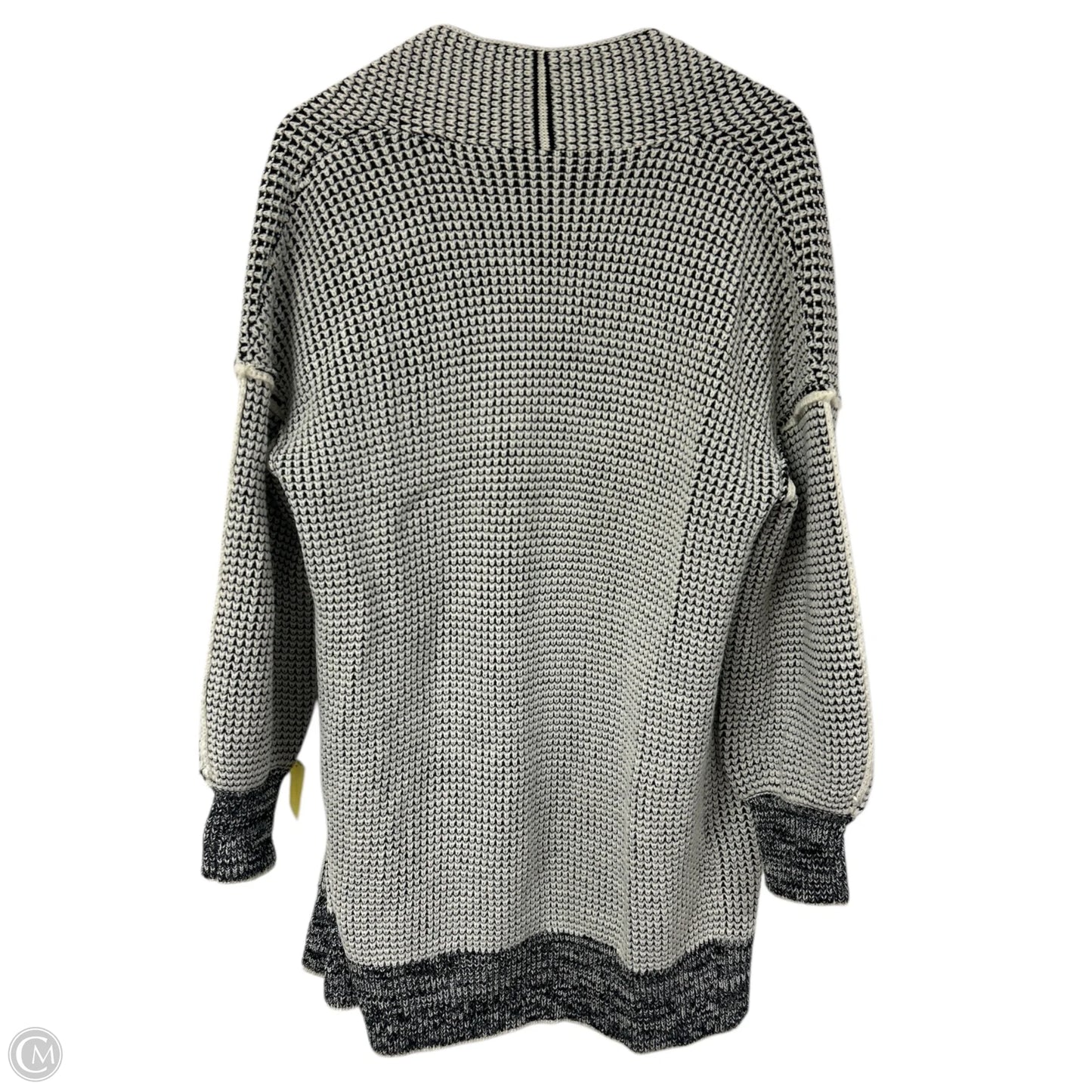 Sweater Cardigan By Cmf In Black & White, Size: S