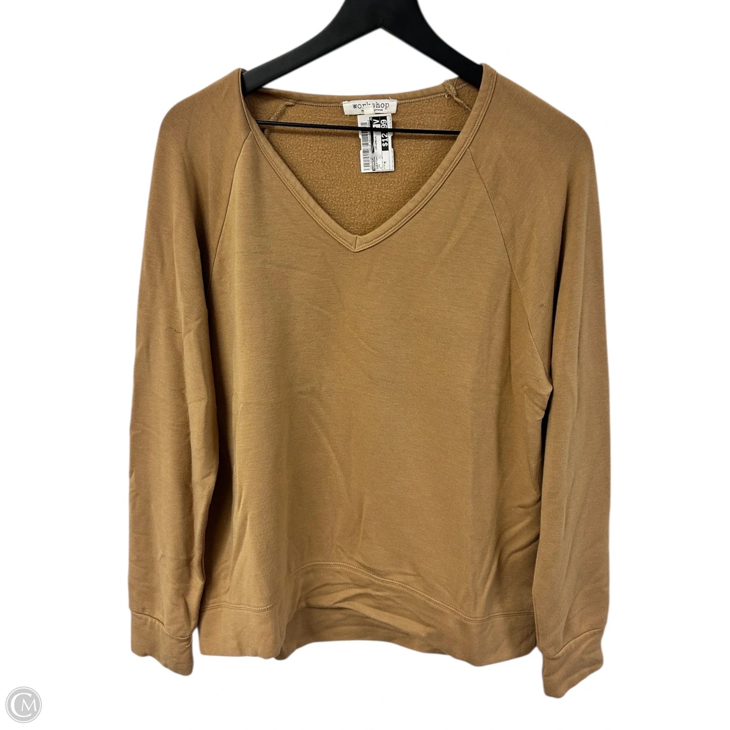 Sweatshirt Crewneck By Workshop In Tan, Size: M