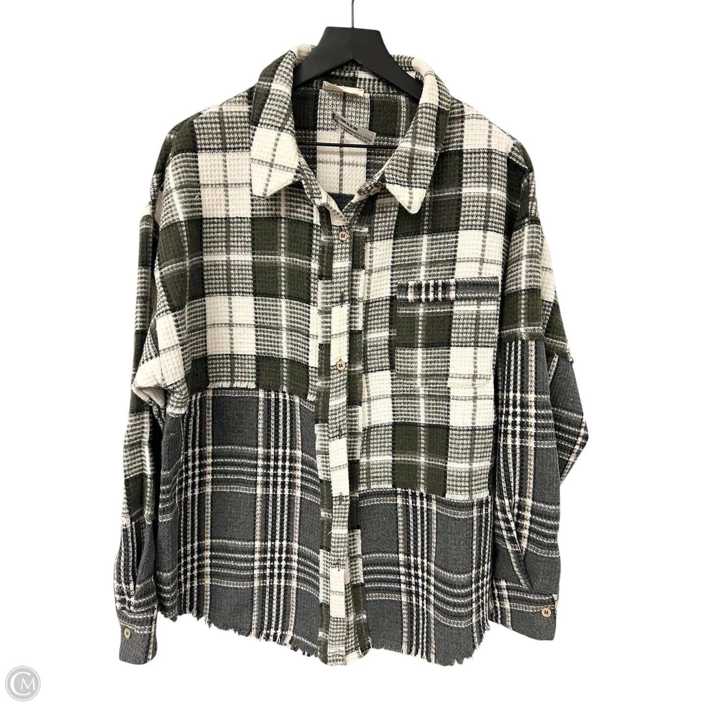 Jacket Shirt By New In In Plaid Pattern, Size: L