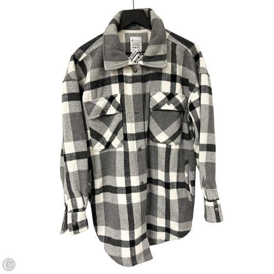 Jacket Shirt By Cmc In Grey & White, Size: S