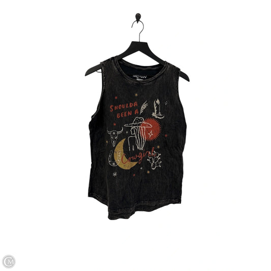 Top Sleeveless By Clothes Mentor In Black, Size: L