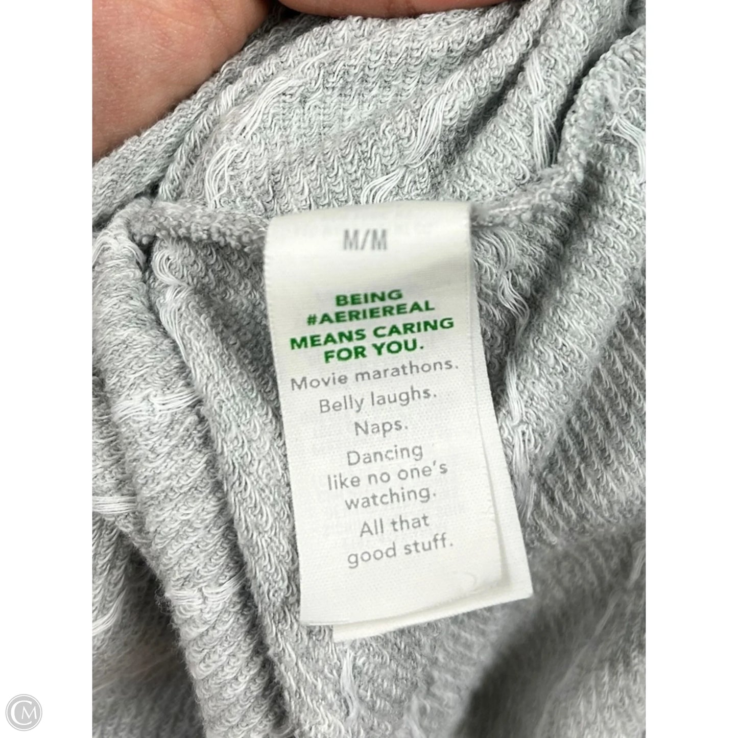 Sweatshirt Crewneck By Aerie In Grey, Size: M
