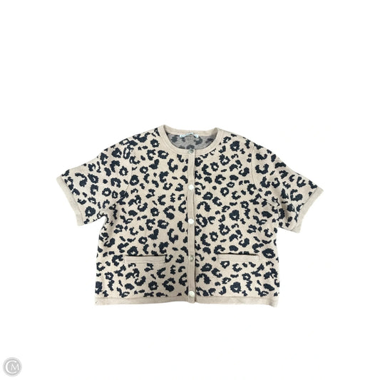 Sweater Short Sleeve By Abercrombie And Fitch In Leopard Print, Size: L