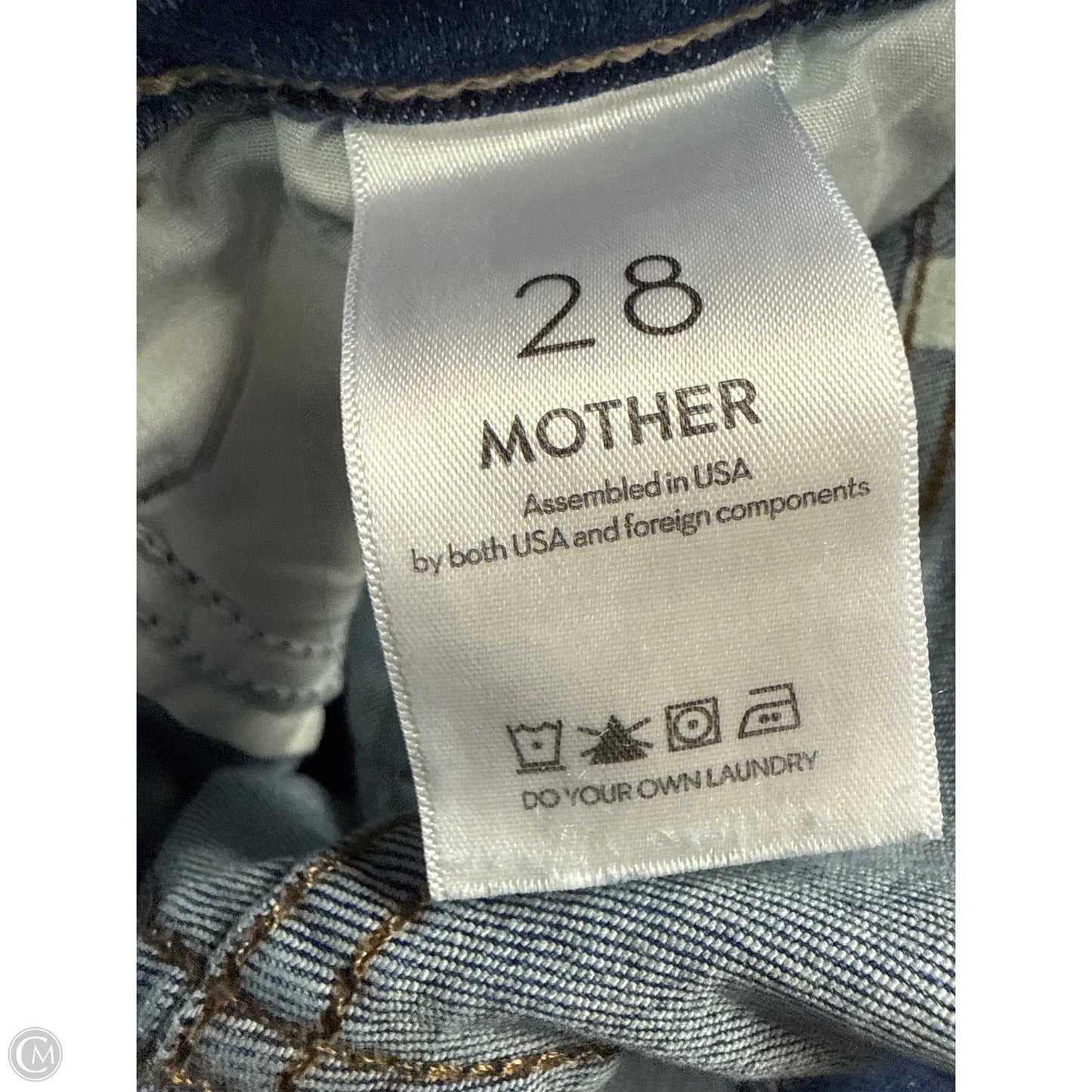 Jeans Straight By Mother In Blue Denim, Size: 6