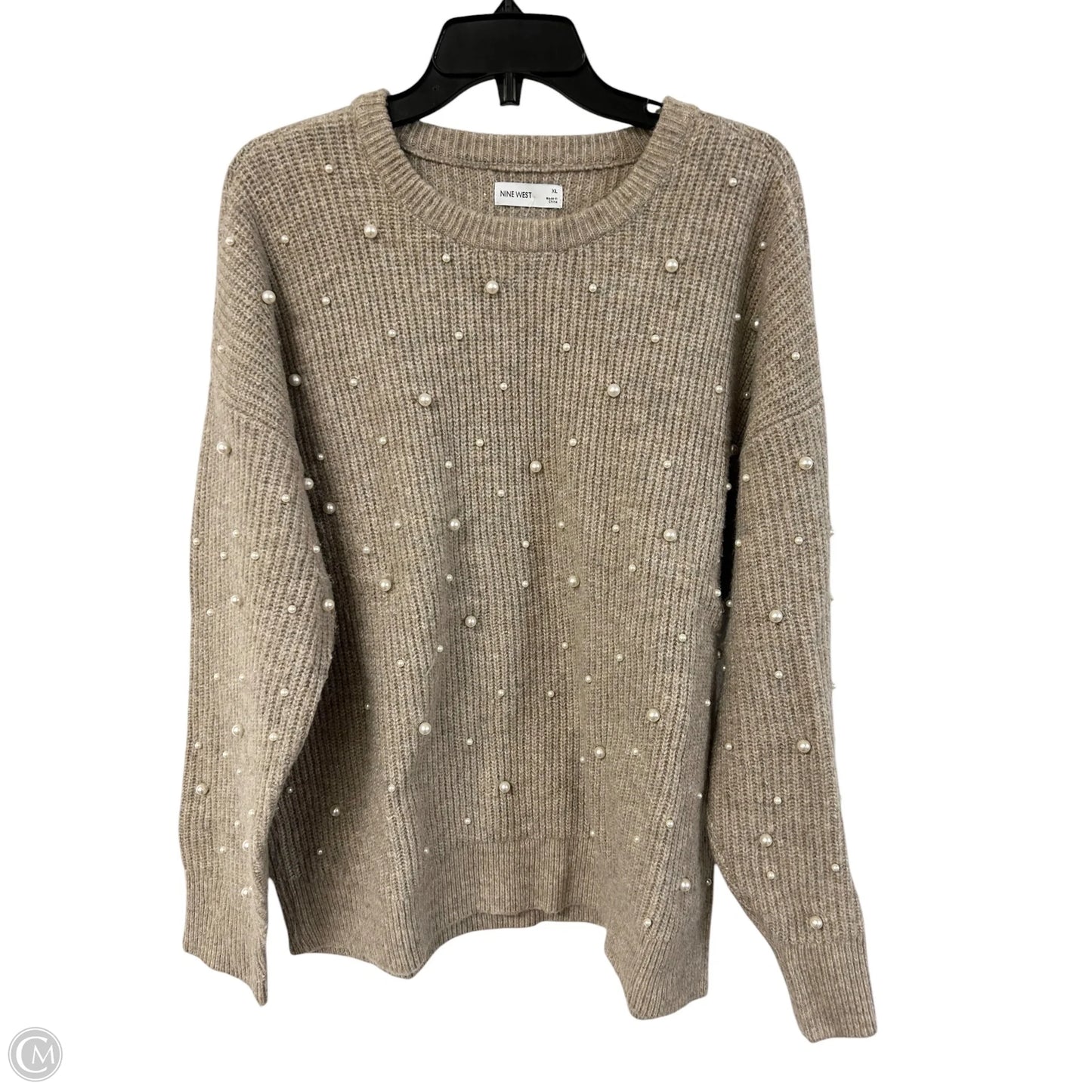 Sweater By Nine West Apparel In Beige, Size: Xl