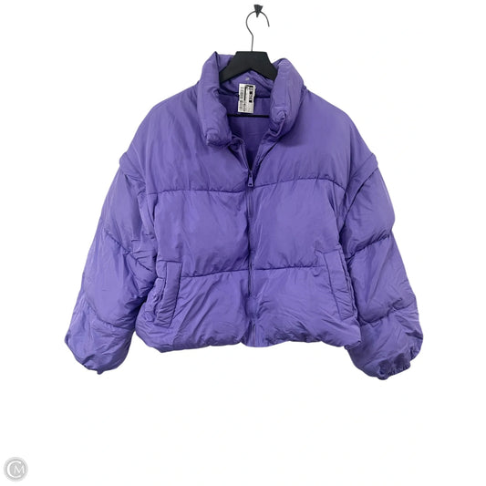 Coat Puffer & Quilted By Double Zero In Purple, Size: L
