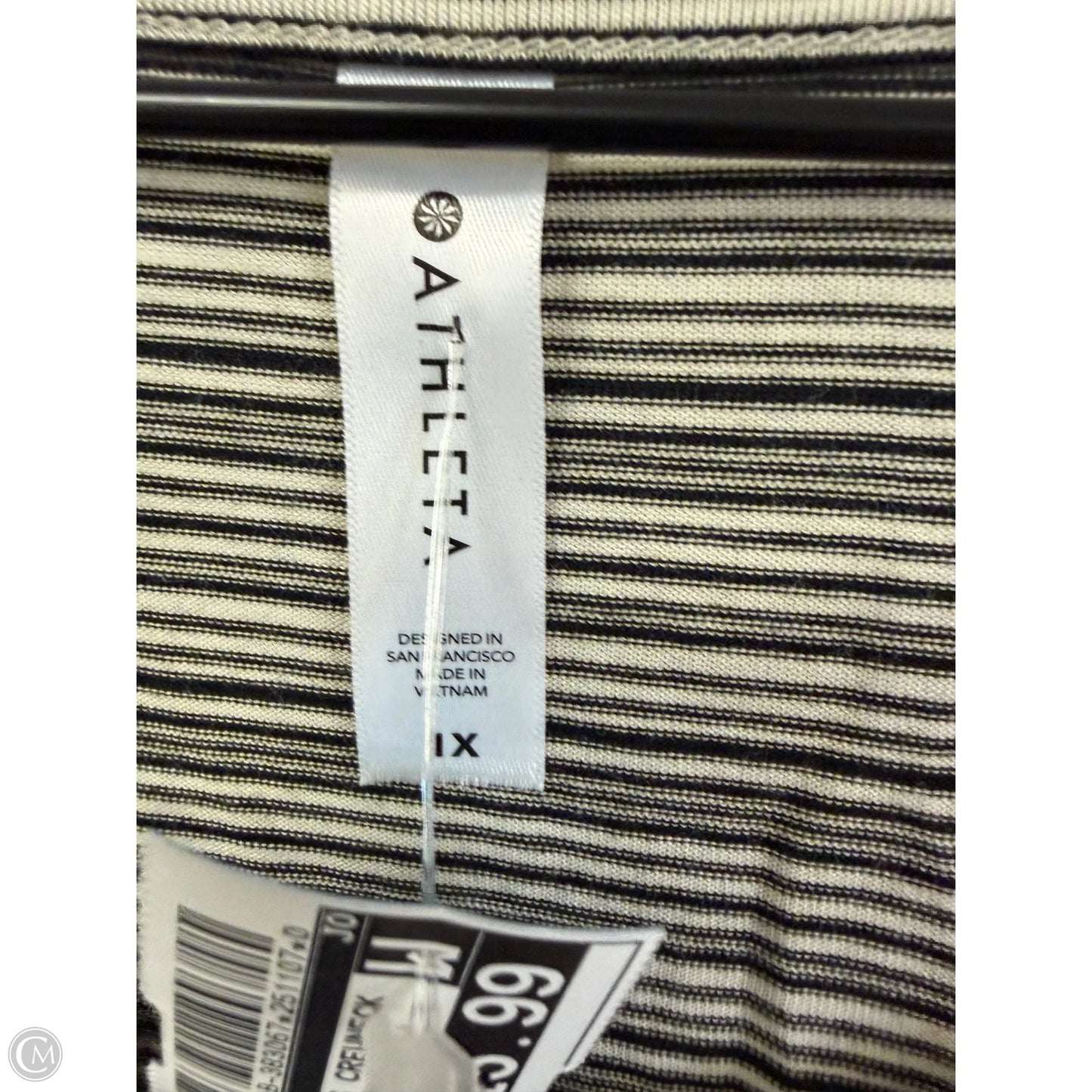 Athletic Top Long Sleeve Crewneck By Athleta In Striped Pattern, Size: 1x