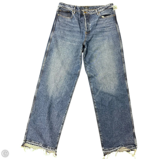 Jeans Wide Leg By Express In Blue Denim, Size: 16l