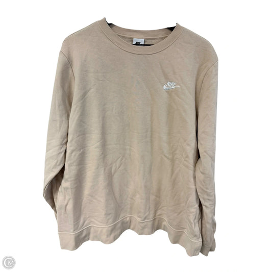 Sweatshirt Crewneck By Nike Apparel In Tan, Size: Xxl