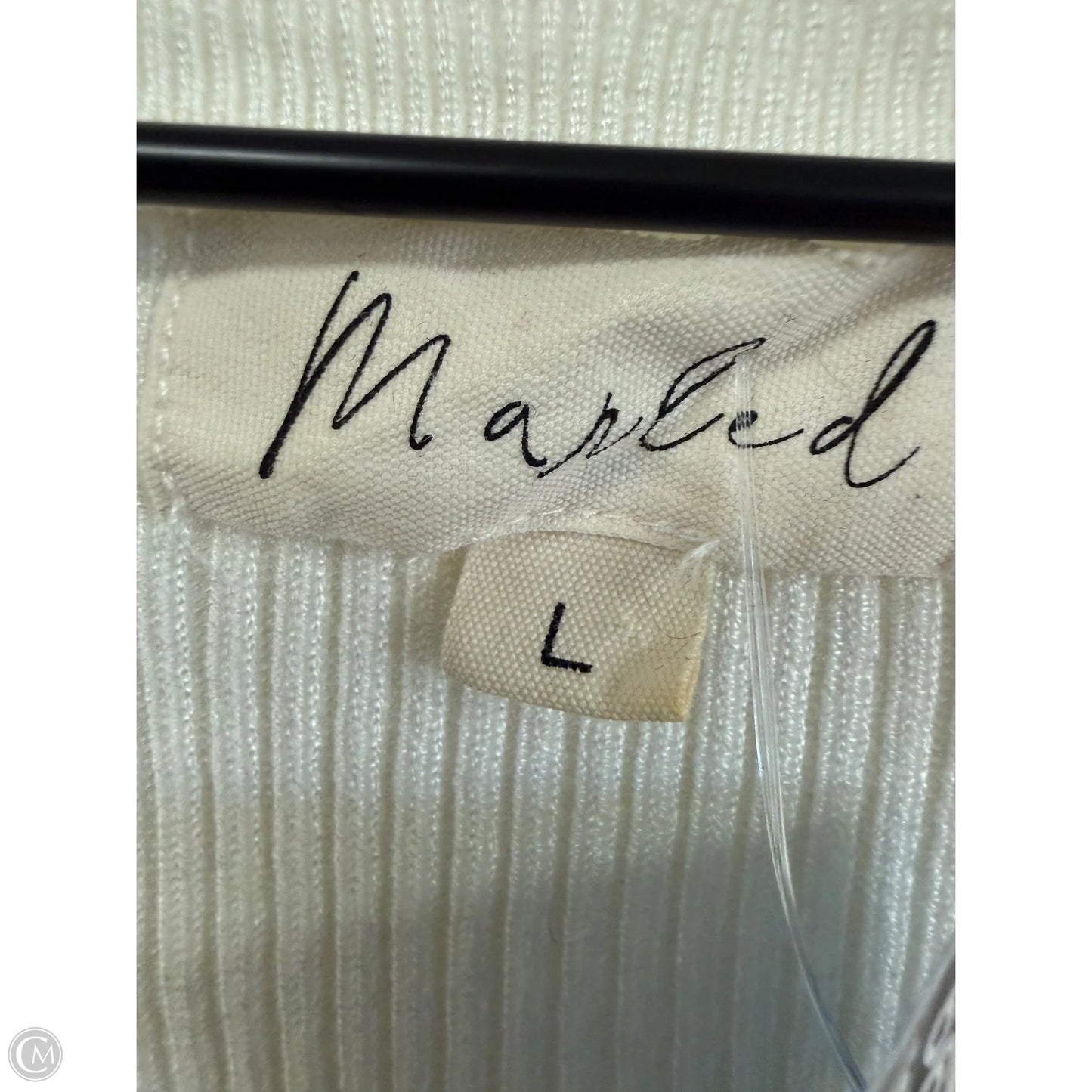 Top Short Sleeve By Marled In Cream, Size: L