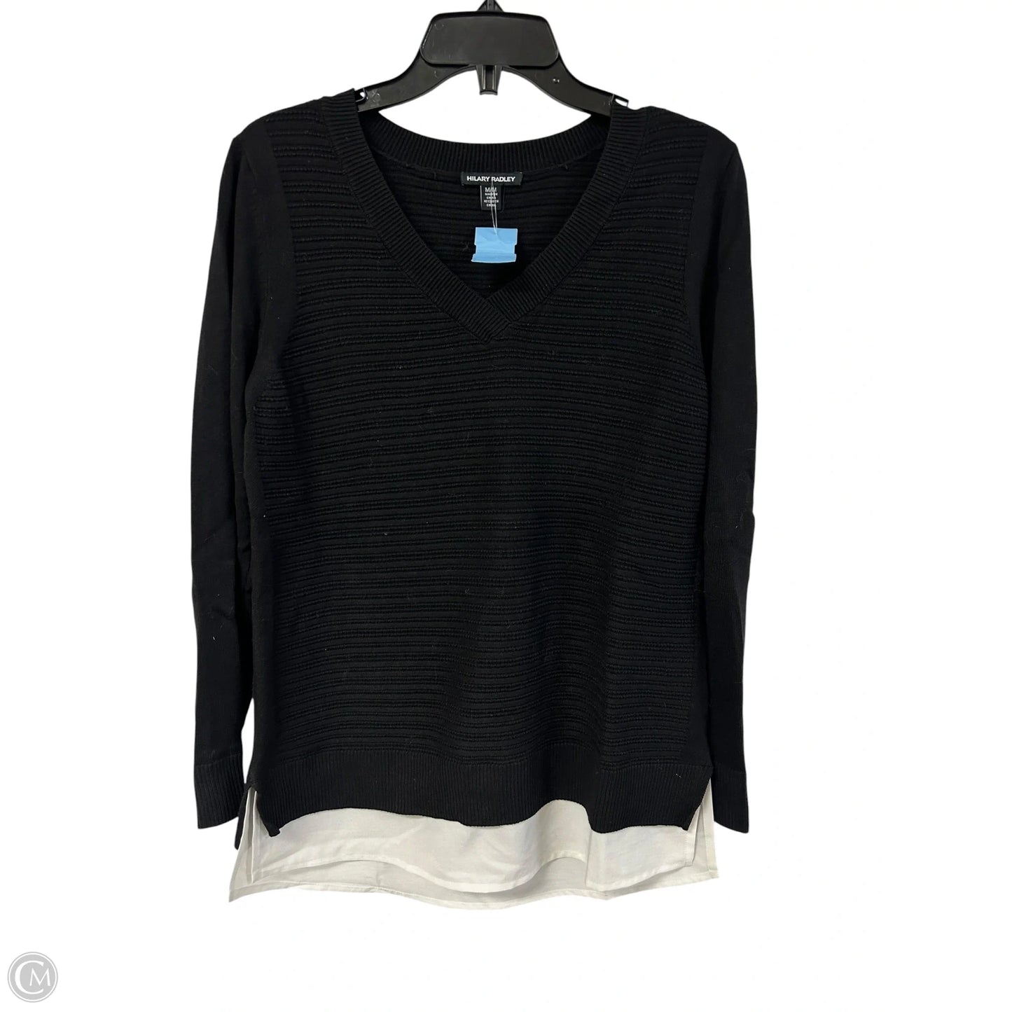 Sweater By Hilary Radley In Black & White, Size: M