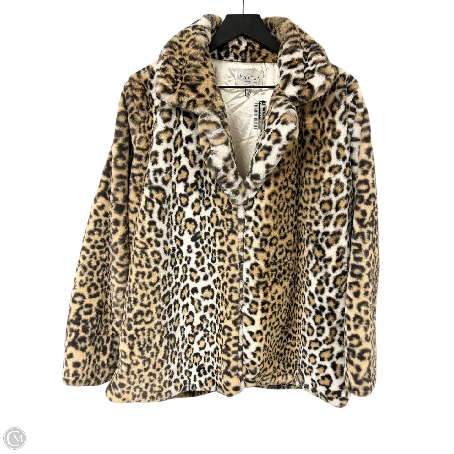 Coat Faux Fur & Sherpa By Hayden La In Leopard Print, Size: S