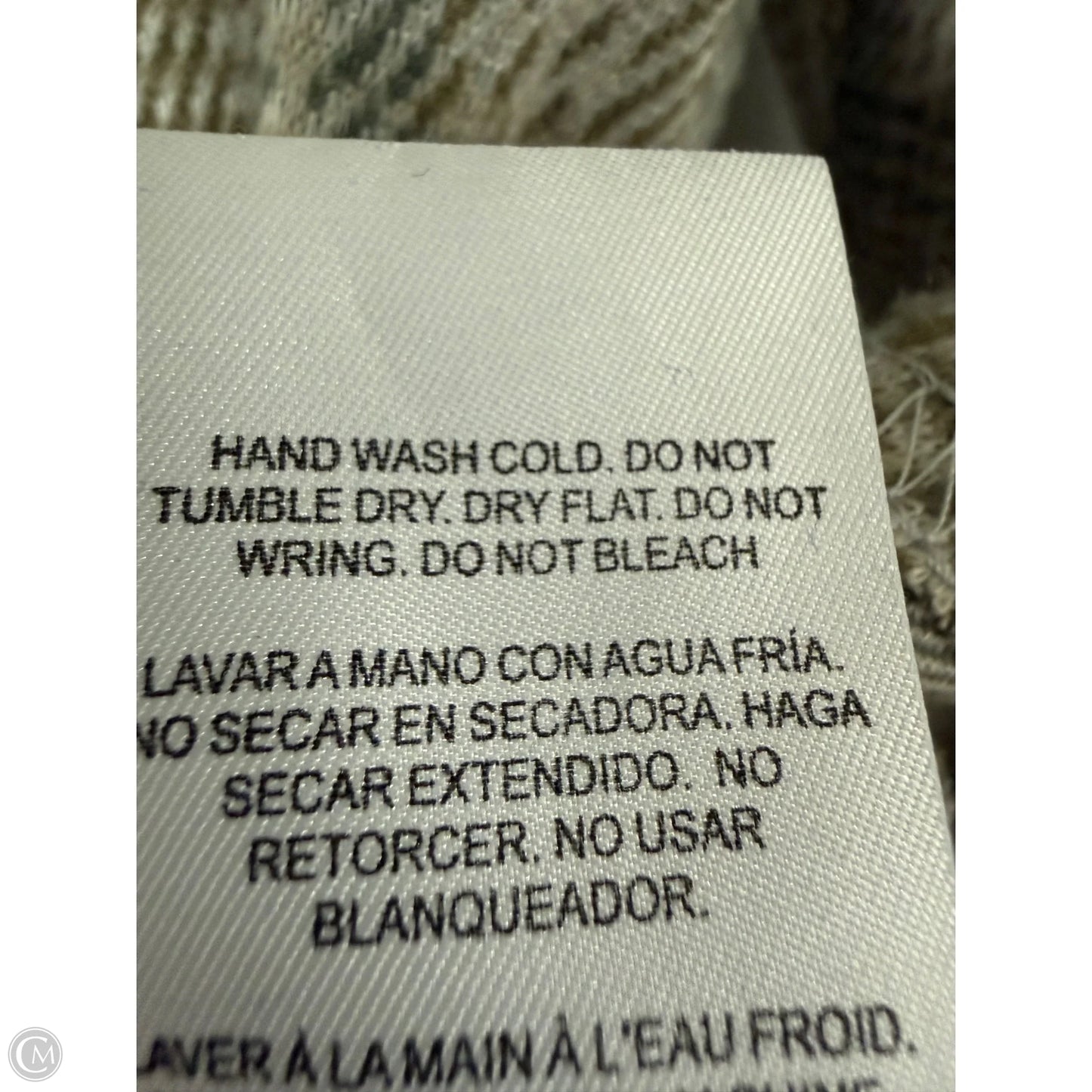 Blouse Long Sleeve By Thread And Supply In Green & Grey, Size: L