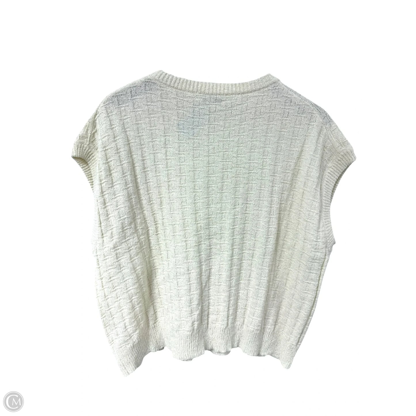 Sweater Short Sleeve By Gilli In Cream, Size: M