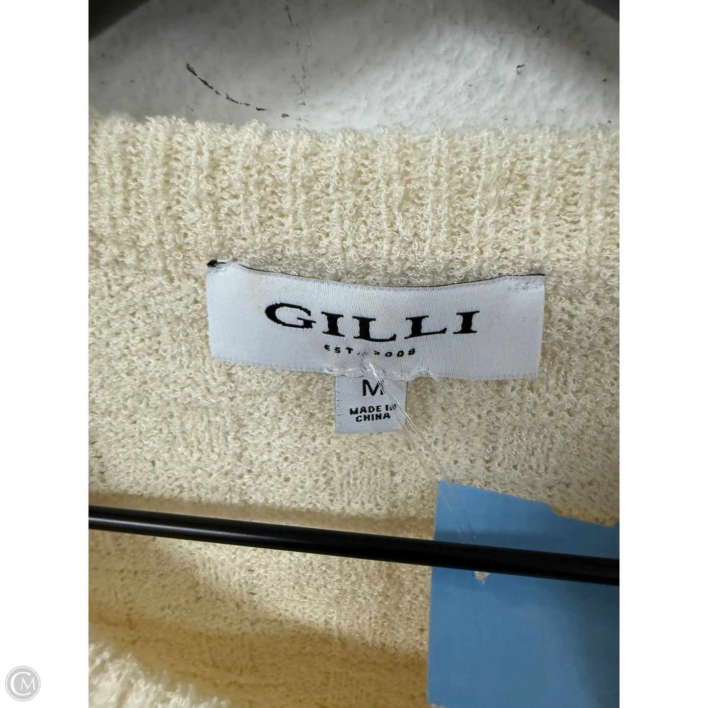 Sweater Short Sleeve By Gilli In Cream, Size: M