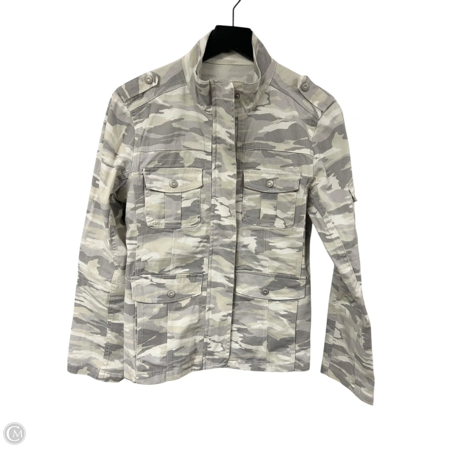 Jacket Denim By Kensie In Camouflage Print, Size: M