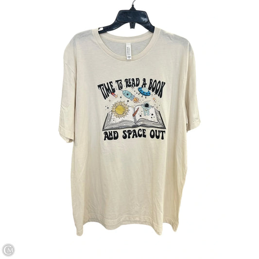 Top Short Sleeve Basic By Bella + Canvas In Cream, Size: 3x