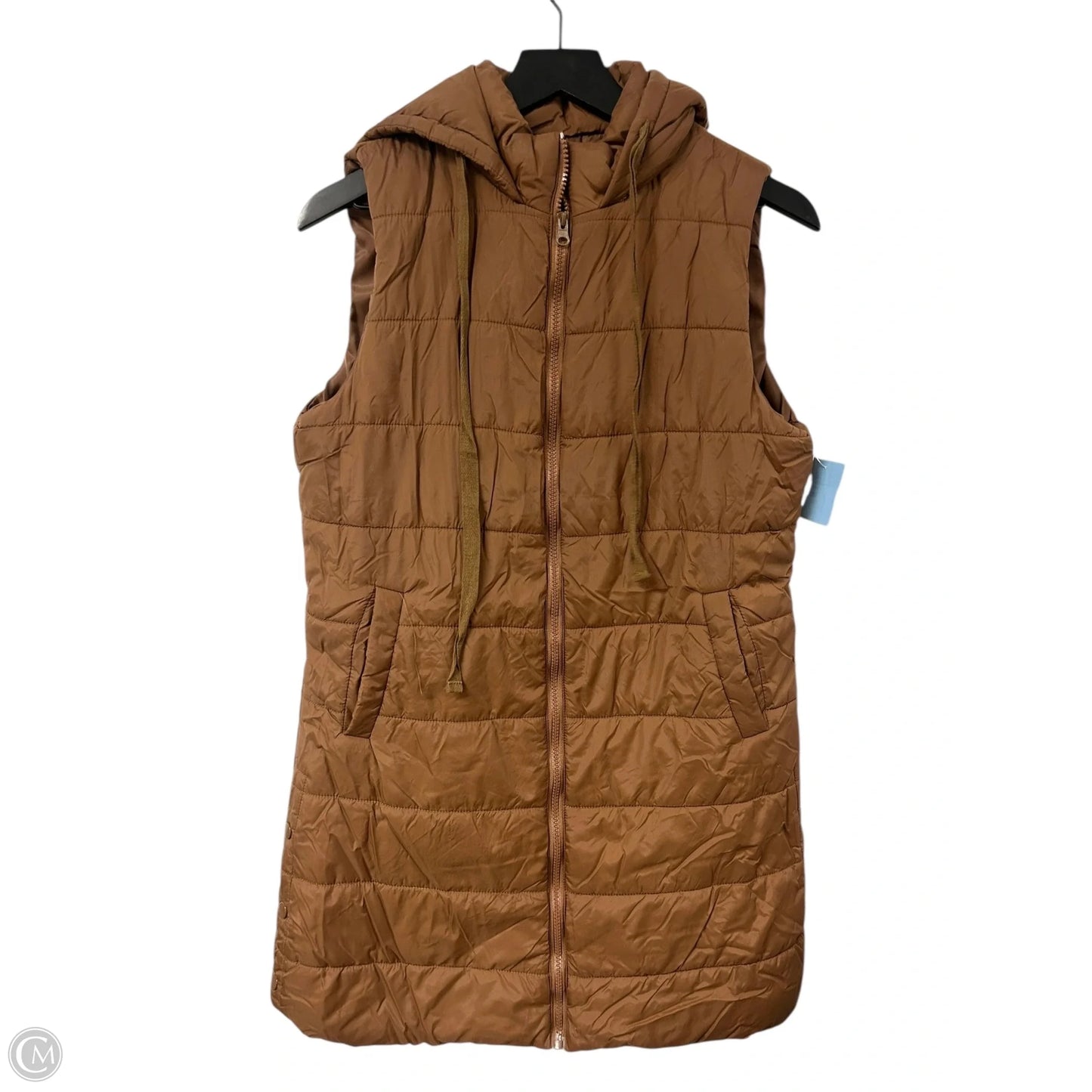 Vest Puffer & Quilted By Cmf In Brown, Size: M