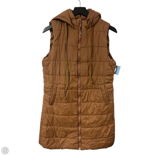 Vest Puffer & Quilted By Cmf In Brown, Size: M