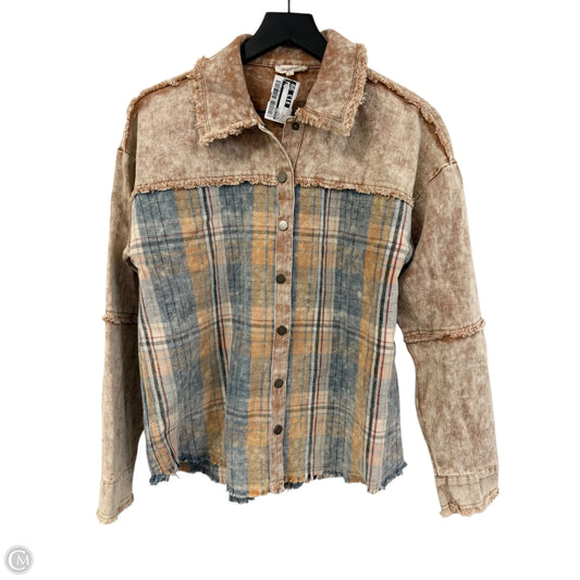 Blouse Long Sleeve By Mystree In Multi-colored, Size: S