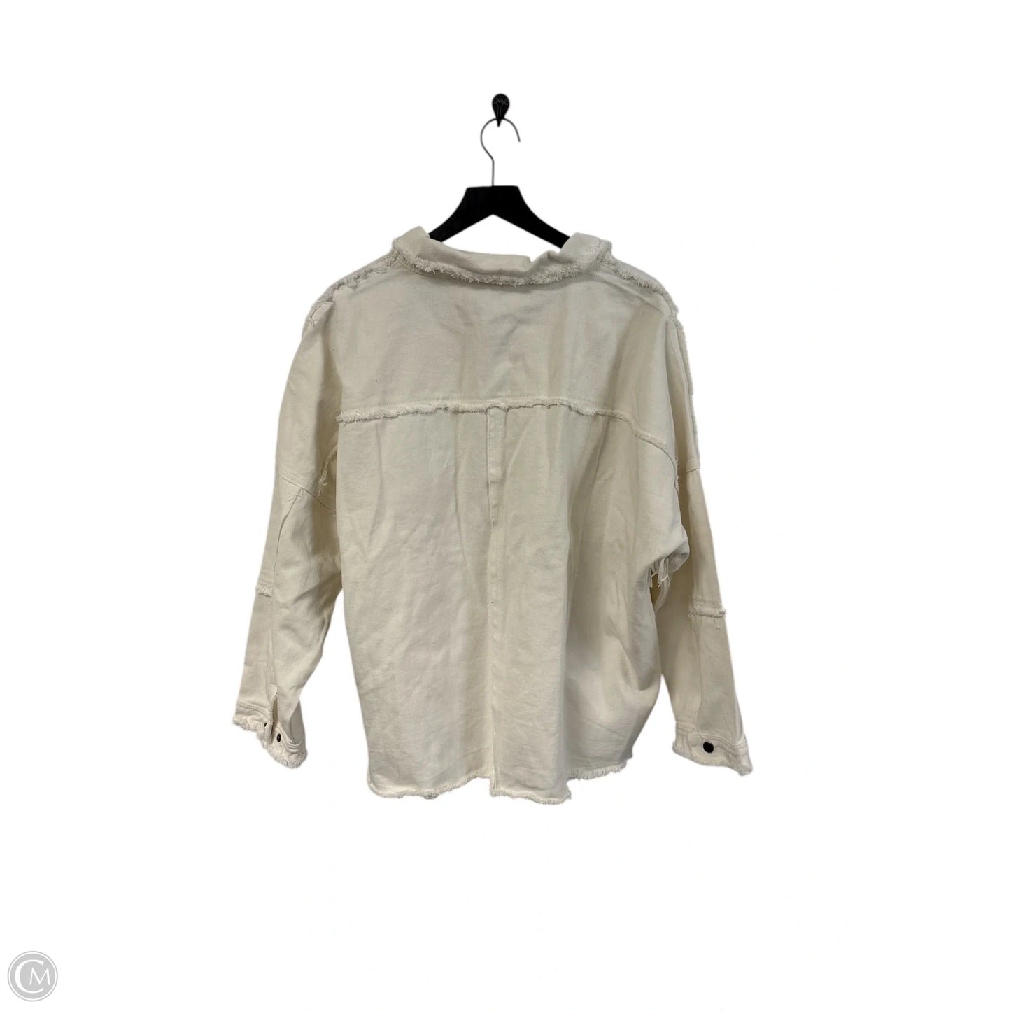 Jacket Denim By Savanna Jane In White Denim, Size: 2x