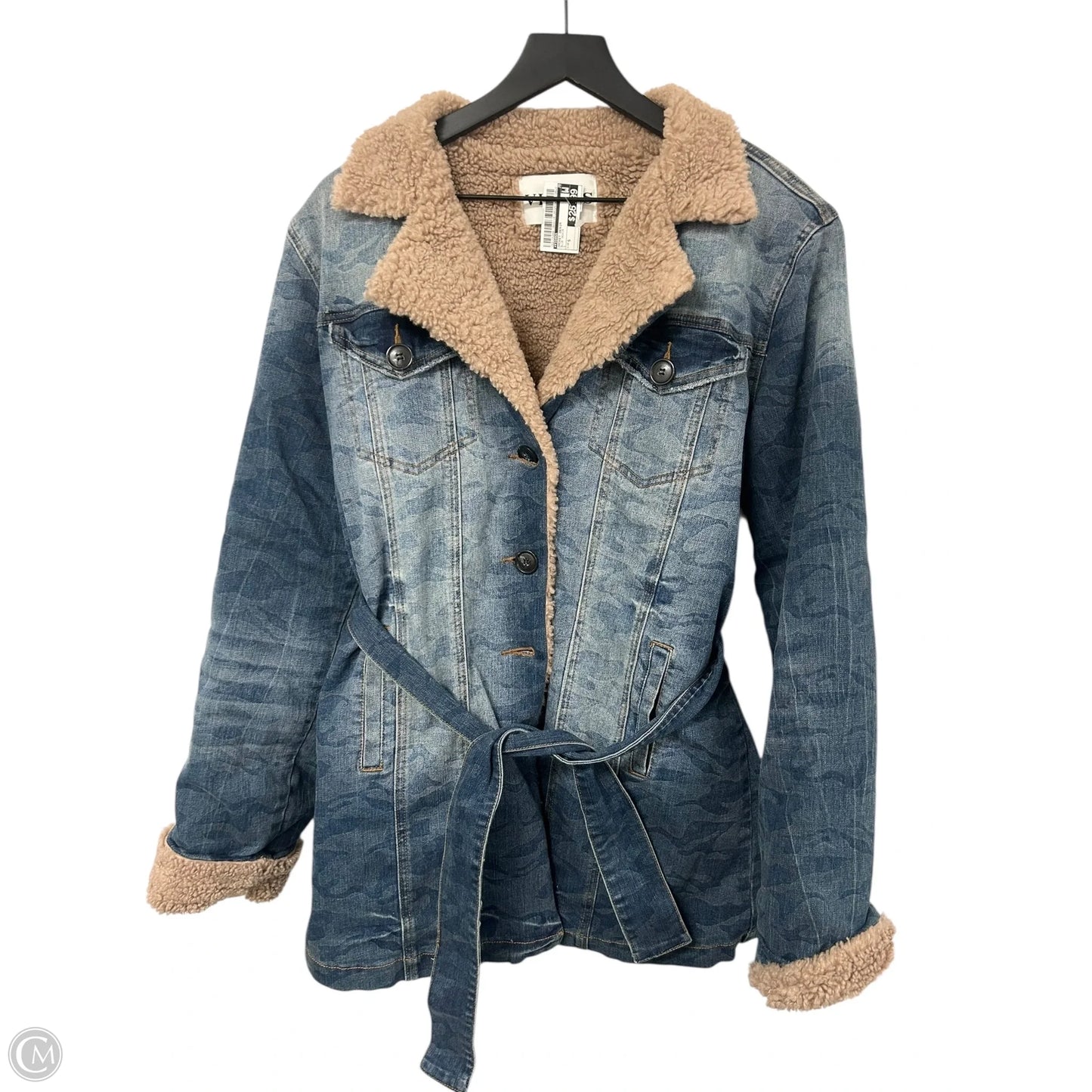 Jacket Denim By Vigoss In Blue Denim, Size: S